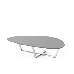 [S-OM/372/GC] Tavolino in mdf grigio chiaro 140x80x32h cm