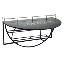 [S-V6453740000] Tavolino da muro in metallo con mensola 70x47x40 cm