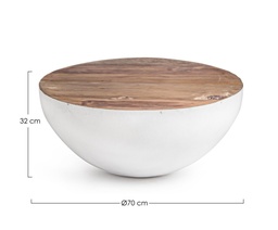 [S-B0745850] Tavolino moderno legno bianco Lancaster