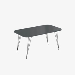 [98914] Tavolino rettangolare Reeta antracite e gambe nere