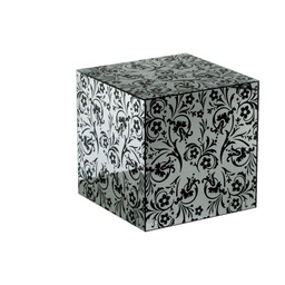 [S-V7006840000] Tavolino Specchio Damascato 40x40x40 cm