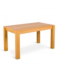 [S-OM/171] Tavolo allungabile in rovere, 140-190 x 80 x 75 cm, con gambe in legno