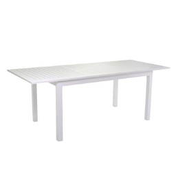 [S-V6458910000] Tavolo Alluminio Allungabile da Giardino Bianco 90x210/280x73 cm
