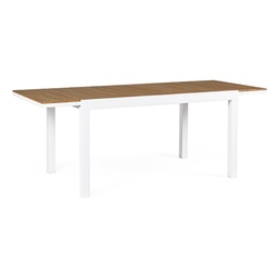 [S-B0662823] Tavolo allungabile 140-200x90 bianco in alluminio
