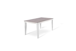 [S-OM/432/MA] Tavolo allungabile in melaminico e metallo, antracite e bianco, 90x156-316x76 cm