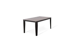 [S-OM/429/MA] Tavolo allungabile elegante in antracite-nero, 80x130-290x76 cm con top in melaminico e gambe in metallo