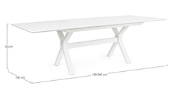 [S-B0663235] Tavolo Allungabile Giardino Bianco 180/240 x 100 cm