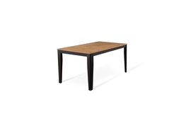 [S-OM/431/RO] Tavolo allungabile in rovere e metallo nero, dimensioni 90x156-316x76 cm
