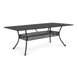 [S-B0805078] Tavolo da esterno rettangolare antracite 107 x 213 cm