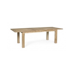 [S-B0805146] Tavolo da esterno Rettangolare in Legno Teak FSC cm 200/260x 100x h 78