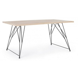 [S-B0740447] Tavolo design industriale in legno 160x90x h76 cm