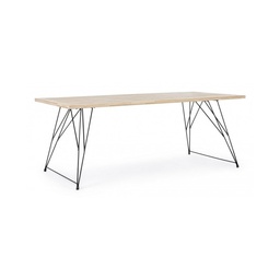 [S-B0740448] Tavolo design industriale in legno 200x90x h76 cm