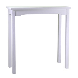 [S-V8041040000] Tavolo esposizione rettangolare in legno bianco Nantes - Dimensioni: 114x46x100 cm