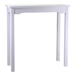 [S-V8041050000] Tavolo esposizione in legno bianco rettangolare - Misure: 114x46x120 cm