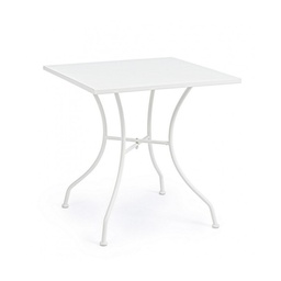 [S-B0802878] Tavolo in acciaio bianco Kelsie 70x70 cm