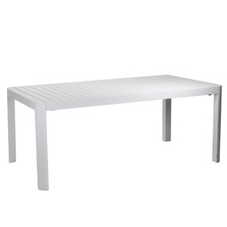[S-V6457030000] Tavolo Alluminio Claveland Bianco Allungabile Rettangolare 180/240x100x75 cm