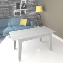 [93453] Tavolo in legno Allungabile Bianco 140/180x80 cm TOLMEN