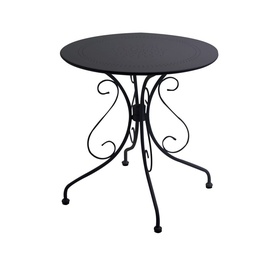 [S-V6449570000] Tavolo in metallo antracite scuro tondo cm 70