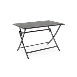 [S-B0662505] Tavolo per esterno in alluminio antracite 110x70x71 cm