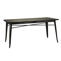 [S-V8033300000] Tavolo Moderno Marrone in Ferro cm 80 x 160 x h 76