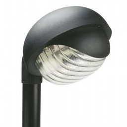 [S-SOV273/06] Testa-palo in termoplastico con diffusore in vetro stampato - 60mm x 155mm - Alimentazione 230V - Potenza massima 60W nero