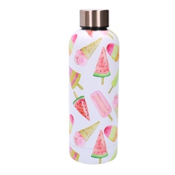 [S-V1501450000] Termos in acciaio bianco per gelati tondo 0,5L cm7,5x3,5h22,5