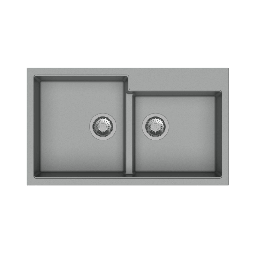 [S-FZ99002] Tip Toe N200 Lavello 2 vasche croma