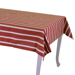 [S-V7903550000] Tovaglia a righe bordeaux 140x240 cm