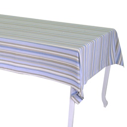 [S-V7906480000] Tovaglia stripe avio tinto in filo cm140x180