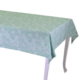[S-V7911790000] Tovaglia in tessuto wild rose hem 2cm verde acqua cm140x180