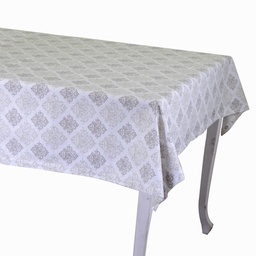 [S-V7919390000] Tovaglia in broccato bianco rettangolare 140x240 cm