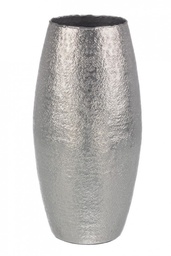 [S-B0183688] Vaso Decorativo Graceful Bombato Argento - Dimensioni: 18x39 cm