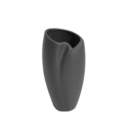 [S-V5851730000] Vaso Ceramica Ovale Nero Opaco 23x18,5x51,5 cm