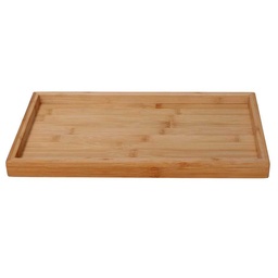 [S-V5036120000] Vassoio rettangolare in bambù naturale 35x20h2,5 cm