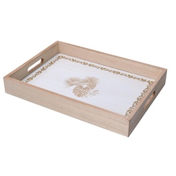 [S-V5959710000] Vassoio in legno bianco rettangolare 35x25x4,5 cm