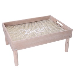 [S-V5961230000] Vassoio tavolino in legno naturale rettangolare 40x30 cm