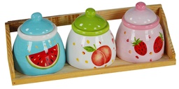 [S-V9179750000] Zuccheriera Tris Summer - Dimensioni 31x11x8 cm