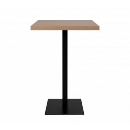 [S-FZ95740] Tavolo alto Quadrato 105 cm piano rovere e base nera  Quantità  cm 70x70xh.105