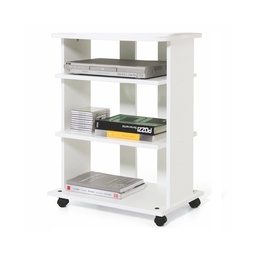 [S-A10517] Carrello porta Tv Bianco Frassinato 3 ripiani Cm 60x45xH 81