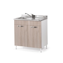 [S-A10438] Sottolavello per cucina olmo 2 ante Cm 80x50xH 85