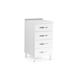 [S-A10092] Cassettiera per cucina in legno nobilitato Bianco Frassinato cm H 85x50x40