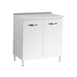 [S-A10470] Base per cucina Bianco Frassinato 2 ante Cm 80x50xH 85
