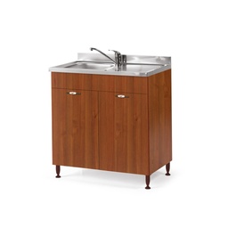 [S-7Y-K2YG-B5P3] Sottolavello per cucina noce antico 2 ante Cm 80x50xH 85