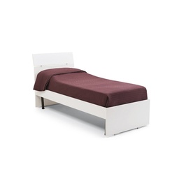 [S-A10023] Letto singolo bianco frassinato per cameretta cm 200x85xH 98