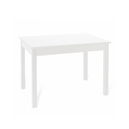 [S-A10060] Tavolo pranzo allungabile Bianco Frassinato in legno nobilitato cm 80x120/160