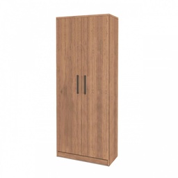 [S-A12186] Armadio scarpiera multiuso noce country due ante 6 ripiani h.182x71x38 cm