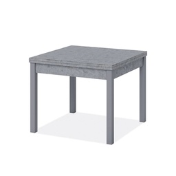 [S-A17606] Tavolo pranzo grigio cemento apribile libro in legno nobilitato cm 90x90/180