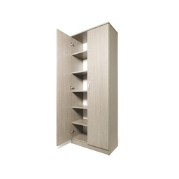 [S-10-4YK0-95JI] Armadio scarpiera multiuso Olmo in legno nobilitato 2 ante h182x71x38