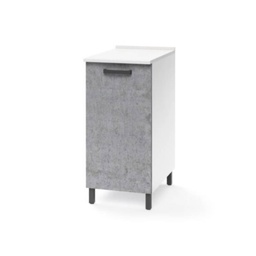 [S-AZ90073] Mobile base per cucina grigio cemento 1 anta Cm 30x50xH 85
