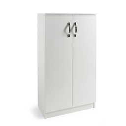 [S-A10754] Armadio scarpiera multiuso Bianco in legno nobilitato 2 ante h130x71x38